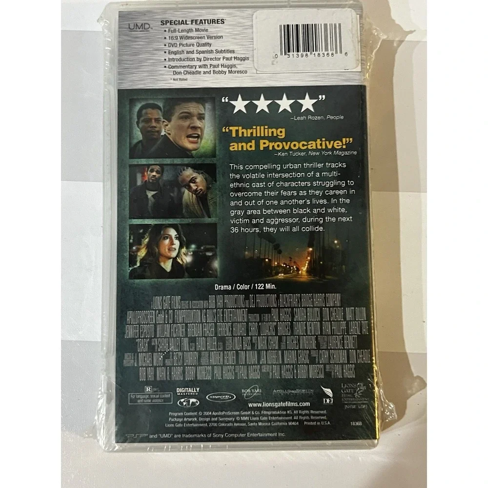 Crash UMD Video Movie 2005 Sony PSP PLAYSTATION PORTABLE FACTORY SEALED NEW